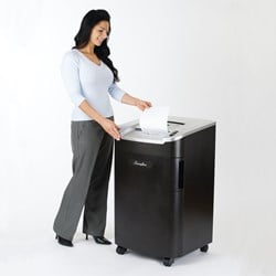 Woman using GBC Jam Free Shredder, LM12-30